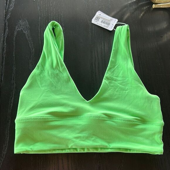 lululemon Align V-Neck Bra Light Support, A/B Cup‎ Pistachio Green Size 8 NWT - Picture 1 of 6